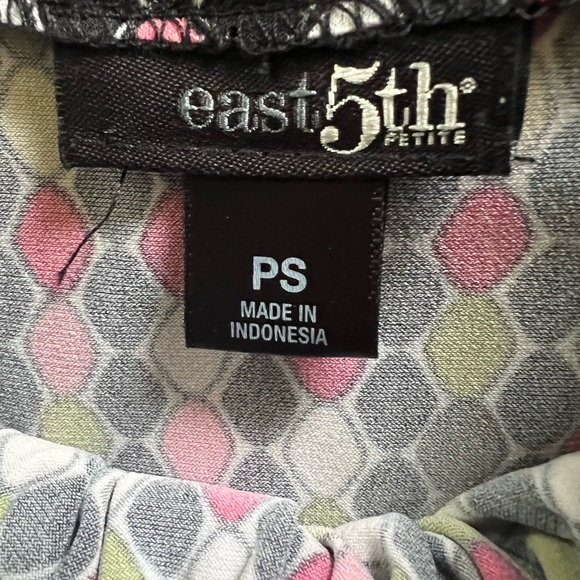 East 5th Retro Green & Pink A-Line Petite Dress - Picture 4 of 8